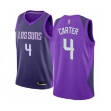 Men's Phoenix Suns #4 Jevon Carter Authentic Purple Basketball Stitched Jersey - City Edition