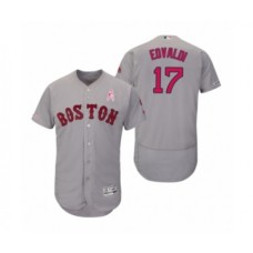 Men's 2019 Mothers Day Nathan Eovaldi Boston Red Sox #17 Gray Flex Base Road Stitched Jersey