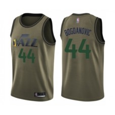 Men's Utah Jazz #44 Bojan Bogdanovic Swingman Green Salute to Service Basketball Stitched Jersey