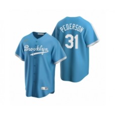 Men's Los Angeles Dodgers #31 Joc Pederson Nike Light Blue Cooperstown Collection Alternate Stitched Jersey