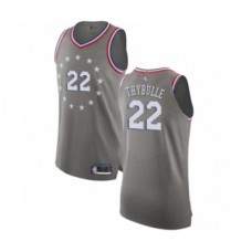 Men's Philadelphia 76ers #22 Mattise Thybulle Authentic Gray Basketball Jersey - City Edition