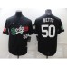 Men's Nike Los Angeles Dodgers #50 Mookie Betts Black Road Authentic Stitched Jersey