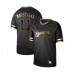 Men's Milwaukee Brewers #11 Mike Moustakas Authentic Black Gold Fashion Baseball Stitched Jersey