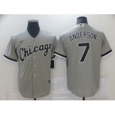 Men's Nike Chicago White Sox #7 Tim Anderson Gray Alternate Flex Base Stitched Jersey