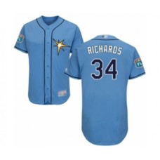 Men's Tampa Bay Rays #34 Trevor Richards Light Blue Flexbase Authentic Collection Baseball Player Stitched Jersey