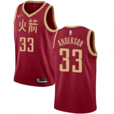 Men's Nike Houston Rockets #33 Ryan Anderson Swingman Red NBA Jersey - 2018 19 City Edition