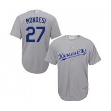 Men's Kansas City Royals #27 Raul Mondesi Replica Grey Road Cool Base Baseball Jersey