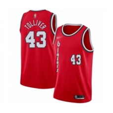 Men's Portland Trail Blazers #43 Anthony Tolliver Authentic Red Hardwood Classics Basketball Stitched Jersey