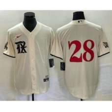 Men's Texas Rangers #28 Jonah Heim Cream 2023 City Connect Cool Base Stitched Baseball Jersey