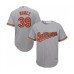 Men's Baltimore Orioles #39 Renato Nunez Replica Grey Road Cool Base Baseball Jersey