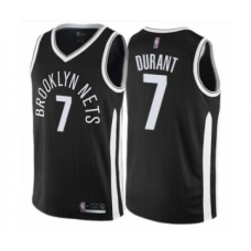 Men's Brooklyn Nets #7 Kevin Durant Authentic Black Basketball Jersey - City Edition