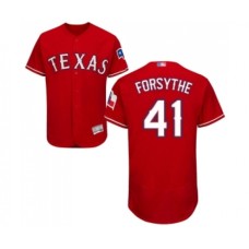 Men's Texas Rangers #41 Logan Forsythe Red Alternate Flex Base Authentic Collection Baseball Jersey