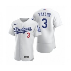 Men's Los Angeles Dodgers #3 Chris Taylor Nike White 2020 Authentic Stitched Jersey