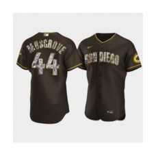 Men's San Diego Padres #44 Joe Musgrove Diamond Edition Brown Stitched Jersey