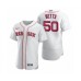 Men's Boston Red Sox #50 Mookie Betts Nike White 2020 Authentic Stitched Jersey