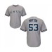 Men's New York Yankees #53 Zach Britton Replica Grey Road Baseball Jersey