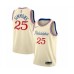 Men's Philadelphia 76ers #25 Ben Simmons Swingman Cream Basketball Stitched Jersey - 2019 20 City Edition