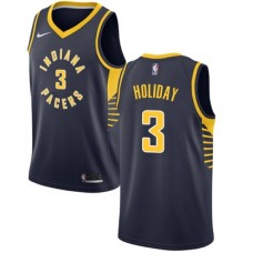 Men's Nike Indiana Pacers #3 Aaron Holiday Swingman Navy Blue NBA Jersey - Icon Edition