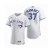 Men's Toronto Blue Jays #37 Teoscar Hernandez White Flex Base Stitched Jersey