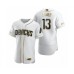 Men's Arizona Diamondbacks #13 Nick Ahmed Nike White Authentic Golden Edition Stitched Jersey