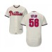 Men's Philadelphia Phillies #56 Zach Eflin Cream Alternate Flex Base Authentic Collection Baseball Jersey