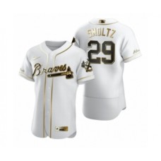 Men's Atlanta Braves #29 John Smoltz Nike White Authentic Golden Edition Stitched Jersey