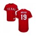 Men's Texas Rangers #19 Shelby Miller Red Alternate Flex Base Authentic Collection Baseball Jersey