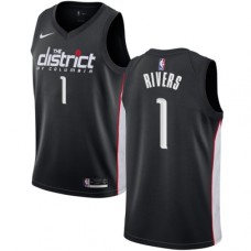 Men's Nike Washington Wizards #1 Austin Rivers Swingman Black NBA Jersey - City Edition