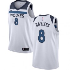 Men's Nike Minnesota Timberwolves #8 Jerryd Bayless Swingman White NBA Jersey - Association Edition