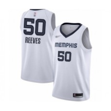 Men's Memphis Grizzlies #50 Bryant Reeves Authentic White Finished Basketball Stitched Jersey - Association Edition