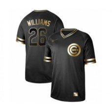 Men's Chicago Cubs #26 Billy Williams Authentic Black Gold Fashion Baseball Stitched Jersey