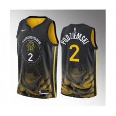 Men's Golden State Warriors #2 Brandin Podziemski Black 2023 Draft City Edition Swingman Stitched Basketball Jersey