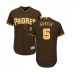 Men's San Diego Padres #5 Greg Garcia Brown Alternate Flex Base Authentic Collection Baseball Jersey