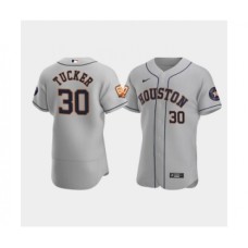 Men's Houston Astros #30 Kyle Tucker Gray 60th Anniversary Flex Base Stitched Baseball Jersey