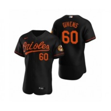 Men's Baltimore Orioles #60 Mychal Givens Nike Black Authentic 2020 Alternate Stitched Jersey