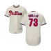 Men's Philadelphia Phillies #73 Deivy Grullon Cream Alternate Flex Base Authentic Collection Baseball Player Stitched Jersey