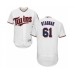 Men's Minnesota Twins #61 Cody Stashak White Home Flex Base Authentic Collection Baseball Player Stitched Jersey