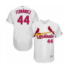 Men's St. Louis Cardinals #44 Junior Fernandez White Home Flex Base Authentic Collection Baseball Player Stitched Jersey