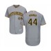 Men's Pittsburgh Pirates #44 Kevin Kramer Grey Road Flex Base Authentic Collection Baseball Player Stitched Jersey