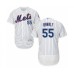 Men's New York Mets #55 Corey Oswalt White Home Flex Base Authentic Collection Baseball Player Stitched Jersey