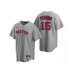 Men's Boston Red Sox #15 Dustin Pedroia Nike Gray Replica Road Stitched Jersey