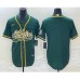 Men's Oakland Athletics Blank Green Cool Base Stitched Baseball Jersey