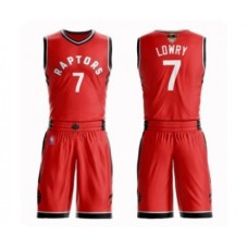 Men's Toronto Raptors #7 Kyle Lowry Swingman Red 2019 Basketball Finals Bound Suit Jersey - Icon Edition