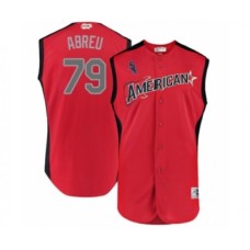 Men's Chicago White Sox #79 Jose Abreu Authentic Red American League 2019 Baseball All-Star Jersey