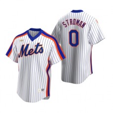 Men's Nike New York Mets #0 Marcus Stroman White Cooperstown Collection Home Stitched Baseball Jersey