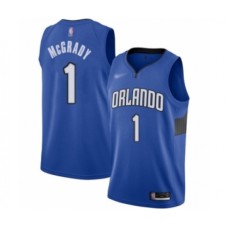 Men's Orlando Magic #1 Tracy Mcgrady Authentic Blue Finished Basketball Stitched Jersey - Statement Edition