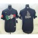 Men's Los Angeles Dodgers Big Logo Mexico Black Cool Base Stitched Baseball Jersey10