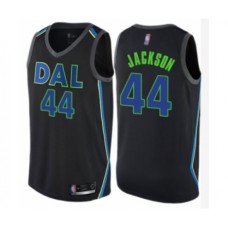 Men's Dallas Mavericks #44 Justin Jackson Authentic Black Basketball Jersey - City Edition