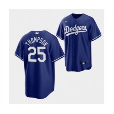 Men's Los Angeles Dodgers #25 Trayce Thompson Blue Cool Base Stitched Baseball Jersey