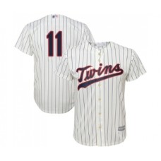 Men's Minnesota Twins #11 Jorge Polanco Replica Cream Alternate Cool Base Baseball Jersey